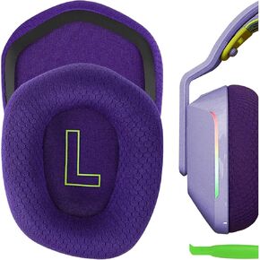 Geekria Comfort Mesh Fabric Replacement Ear Pads for Logitech G733 Headphones Ear Cushions, Headset Earpads, Ear Cups Cover Repair Parts (Purple)