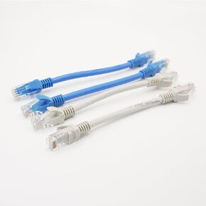 Cat6 Ethernet Patch Cable 1 Ft 10Gbps Network Internet LAN Patch Cord, Snagless RJ45 Cat 6 Patch Cable for Router, Modem, Xbox, PS4, Switch, Blue and Gray (4Pack)