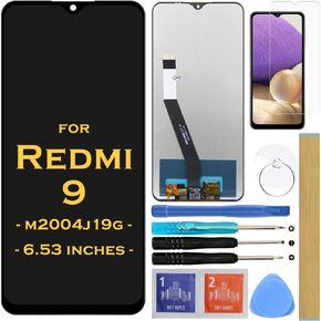 شاشة بديلة LCD تعمل باللمس مجموعة رقمية لـ Xiaomi Redmi 9 M2004J19G 6.53 بوصة (ليس لـ Redmi Note 9)