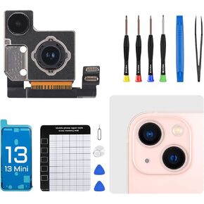 for iPhone 13 Rear Camera Replacement OEM for iPhone 13 Mini Main Back Dual 12MP Camera Lens Smart HDR Photos Repair Assembly Fix Tools Kit Magnetic Pad A2631 A2633 A2634 A2635 A2482