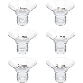 6PCS Flange Insert 17/19/21mm Compatible with Medela/Spectra/TSRETE/Elvie/Momcozy/Bellababy Breast Pump 24mm Shields/Flanges