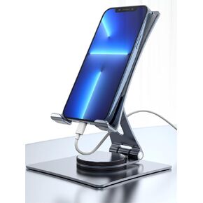 Tablet Stand, Adjustable Tablet Holder - Desktop Stand Dock Holder Compatible with 4-13" Tablet Such as iPad Pro 11, 9.7, 10.5, 12.9 Air Mini 4 3 2 Grey