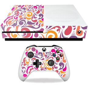 MightySkins Skin Compatible with Microsoft Xbox One S - Swirly Girly | Protective, Durable, and Unique Vinyl Decal wrap Cover | Easy to Apply, Remove, and Change Styles | Made in The USA
