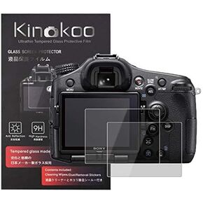 kinokoo Tempered Glass Film for SONY A9/A77M2/A99 Crystal Clear Film SONY α9 α77 II α99 Screen Protector Bubble-free/Anti-scratch(2 pack)