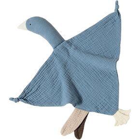 Organic Cotton Security Blanket for Baby Boys and Girls, Pink Goose Soft Baby Loveys Muslin Cotton Blanket, Breathable Security Blanket Great