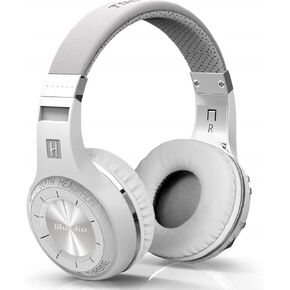 Bluedio Bluetooth 5.0 Headphones Over Ear, Wireless and Wired Bluetooth On-Ear Stereo Earphones Noise Cancelling Headsets with Microphone, Line-in/Line-Out//Voice Contrl (White)