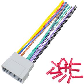 Radio Wiring Harness Plug Compatible with Dodge Ram 1500 2500 3500 Charger Caravan, 22Pin Car Stereo Wire Adapter Butt Connector Fit for Jeep Cherokee Wrangler Chrysler Sebring Harness