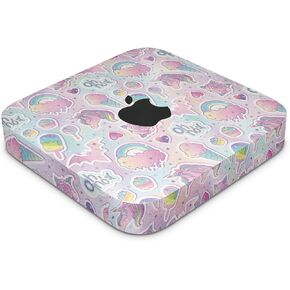 Glossy Glitter Skin Compatible with Apple Mac Mini M2 (2023) - Unicorn Popsicle - Premium 3M Vinyl Protective Decal Cover - Easy to Apply | Crafted in The USA by MightySkins