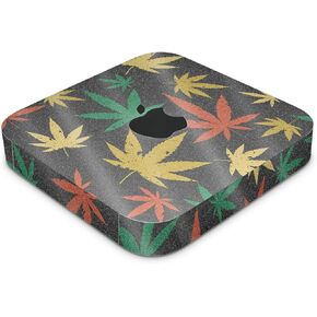 Glossy Glitter Skin Compatible with Apple Mac Mini M2 (2023) - Rastafari Kush - Premium 3M Vinyl Protective Decal Cover - Easy to Apply | Crafted in The USA by MightySkins