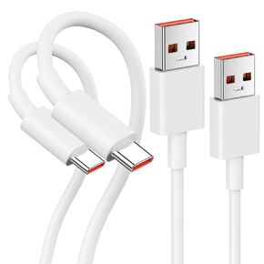 USB Type C Cable, 120W HyperCharge Turbo Charging Cable for Xiaomi 13T Pro 12S Ultra Pad 5 12 Pro 12 12X 11T Pro 11 Lite 5G NE, Redmi 10 2022 Note 11 Pro Note 11, 6A Fast Charging Cable 3.3FT 2Pack