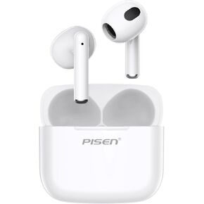 Wireless Earbuds in-ear Headphones - P1 Bluetooth 5.3 Hi-Fi Stereo Ear buds with Mic in-ear Call, IPX5 Waterproof Bluetooth Sport Lightweight Earphones for Android iOS phone TV Laptop, White