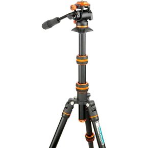 3 Legged Thing Punks Corey Video Magnesium Alloy Compact Tripod Kit - Lava Black/Orange (COREYVIDEOLAVA2.0)