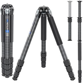 GX6 Carbon Fiber Tripod for Camera, External Center Column Compact Design, 10-Layer Carbon Fiber Tube, 29mm Professional Tripod Tube, Travel Tripod for Camcorder Telephoto Lens