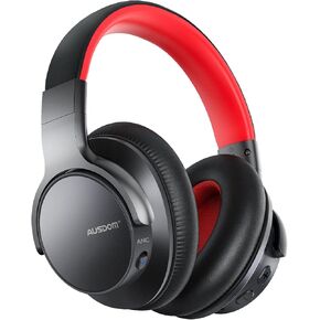 AUSDOM Active Noise Cancelling Headphones, Wireless Over Ear Bluetooth Headphones with Deep Bass, Memory Foam Ear Cups, 50H Playtime, Hi-Fi Stereo Audio, 3.5mm Wired Audio Jack, for Travel/Home/Office