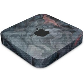 Carbon Fiber Skin Compatible with Apple Mac Mini M2 Pro (2023) - Storm Cloud - Premium 3M Vinyl Protective Wrap Decal Cover - Easy to Apply | Crafted in The USA by MightySkins