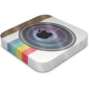 Glossy Glitter Skin Compatible with Apple Mac Mini M2 (2023) - Vintage Polaroid - Premium 3M Vinyl Protective Decal Cover - Easy to Apply | Crafted in The USA by MightySkins