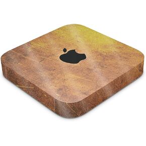 Glossy Glitter Skin Compatible with Apple Mac Mini M2 (2023) - Textured Gold - Premium 3M Vinyl Protective Decal Cover - Easy to Apply | Crafted in The USA by MightySkins