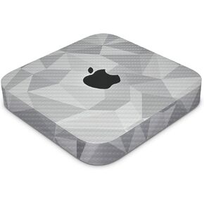 Carbon Fiber Skin Compatible with Apple Mac Mini M2 Pro (2023) - Gray Polygon - Premium 3M Vinyl Protective Wrap Decal Cover - Easy to Apply | Crafted in The USA by MightySkins