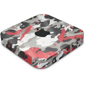 Glossy Glitter Skin Compatible with Apple Mac Mini M2 Pro (2023) - Red Camo - Premium 3M Vinyl Protective Wrap Decal Cover - Easy to Apply | Crafted in The USA by MightySkins
