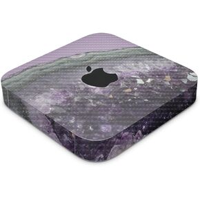 Carbon Fiber Skin Compatible with Apple Mac Mini M2 (2023) - Amethyst Agate - Premium 3M Vinyl Protective Decal Cover - Easy to Apply | Crafted in The USA by MightySkins