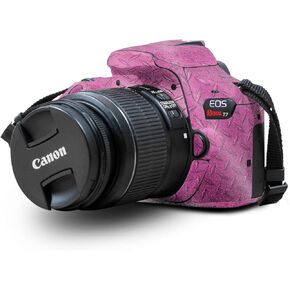 Glossy Glitter Skin Compatible with Canon EOS Rebel T7 Camera - Pink Diamond Plate - Premium 3M Vinyl Protective Wrap Decal Cover - Easy to Apply | Crafted in The USA by MightySkins