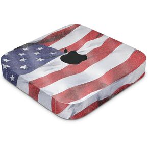 Glossy Glitter Skin Compatible with Apple Mac Mini M2 Pro (2023) - American Flag - Premium 3M Vinyl Protective Decal Cover - Easy to Apply | Crafted in The USA by MightySkins