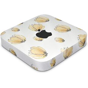 Glossy Glitter Skin Compatible with Apple Mac Mini M2 (2023) - Yellow Poppy - Premium 3M Vinyl Protective Decal Cover - Easy to Apply | Crafted in The USA by MightySkins