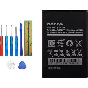 [2023 New] C956439300L Replacement Battery Compatible with BLU G5 Plus G0190 BLU Studio Mega 2019 S0510UU with Toolkit