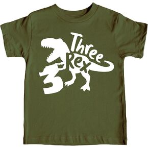 Third Birthday T-Rex Shirt for Boys and Girls Three Rex Dinosaur Outfit for 3rd Bday…