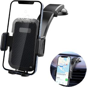 Car Phone Holder, Air Vent Windshield Dashboard Quick Release Auto Smartphone Stand, 2 in 1 Suction Cup Vehicle Cellphone Mount, Universal for Trucks, RVs, Vehicles and More（Style A）