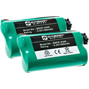 Synergy Digital Cordless Phone Batteries, Compatible with Uniden BT-1015 Cordless Phone, (Ni-MH, 2.4V, 1500 mAh) Ultra Hi-Capacity, combo-pack includes: 2 x SDCP-H340 Batteries
