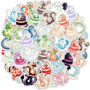 100 Pcs Dragon Decal Dragon Stickers Waterproof Cartoon Dragon Stickers for Water Bottles Cute Vinyl Dragon Stickers Gifts for Girls Boys Teens Laptop Phone Skateboard Luggage Guitar