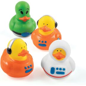 Fun Express Space Adventure Astronaut and alien Rubber Ducks (12 duckies) Party Toys and Favors
