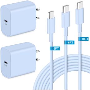 USB C Charger for Google Pixel 9/9 Pro/9 Pro XL/9 Pro Fold, 2Pack 20W Fast USB C Wall Charger Block with 3FT 6FT 10FT Long USB C to C Cable for Google Pixel 9/8/7/6/Pro/5/4/3 XL in Kuwait