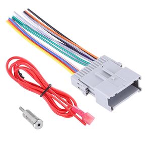 Car Radio Stereo Wire Harness Connector Antenna Radio Wire Harness with Antenna Adapter Compatible for Corvette 2005-2013;Silverado 2003-2006;Escalade ESVEXT 2003-2006;Sierra 2003-2006;etc