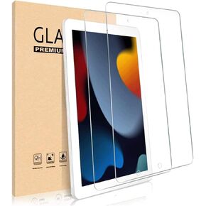 DUNNO Screen Protector for iPad iPad 9th / 8th / 7th Generation[2-Pack], (for iPad 10.2inch, 2021/2020/2019 Release), Tempered Glass Ultra Thin, Anti-Scratch, Bubble Free, High Definition Vision