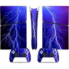Black Skin for PS5 Slim Digital, Protective Film Sticker for PS5 Slim Console Digital Edition,Skin Sticker Decal Full Cover(Colorful Cloud)