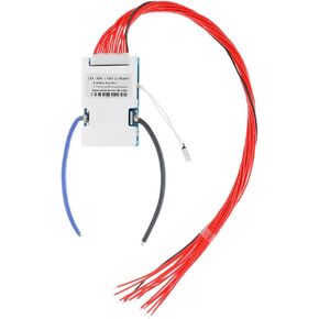 15S BMS 48V 50A Lifepo4 Battery Management System PCB Protection Board with Balance Wire and NTC,Ten Functional protections, Common Port, for 3.2V Lifepo4 Battery Pack (15S 48V 50A)