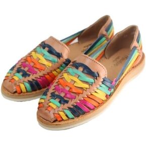Macarena Collection Womens Shoes Leather Sandal Flat for Women | Huarache Handmade Mexican Sandals | Comfortable & Stylish Womens Sandals 3050 in Saudi Arabia