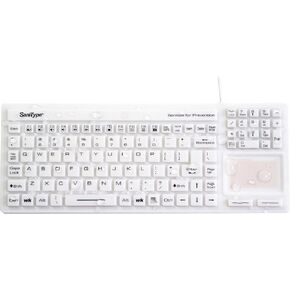 "Touchpad Plus Hygienic Medical-Grade Rigid Silicone Washable Keyboard with Touchpad(USB) (White) | KBSTRC106T-W