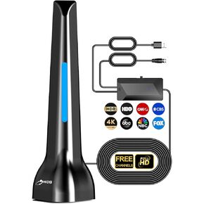 HIDB TV Antenna for Smart TV Indoor, 360 ° & 120 Miles Long Range Reception Antenna TV Digital HD Indoor with Amplifier, Magnetic Base for Easy Installation, 4K 1080P Antenna for TV without Cable