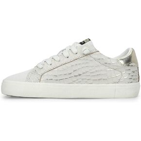 VINTAGE HAVANA Womens Flair Glitter Lace Up Sneakers Shoes Casual - Pink, White