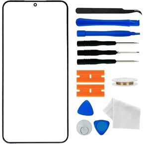 Original Galaxy S22+ Plus Screen Glass Replacement, Front Outer Lens Glass Screen Replacement Repair Kit for Samsung Galaxy S22 Plus Series (Galaxy S22+ 6.6')
