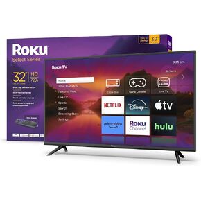 Roku Smart TV – 32-Inch Select Series 720p HD RokuTV Voice Remote, Bright Picture, Customizable Home Screen – Live Local News, Sports, Gaming