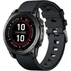 Ouwegaga متوافق مع Garmin Fenix ​​5/Fenix ​​6/Fenix ​​7 Band، حزام ساعة رياضي ناعم من السيليكون 22 مم لـ Garmin Fenix ​​5 Plus/Fenix ​​6 Pro/Fenix ​​7 Pro/Forerunner 935/945/955/965/Quatix 5 6 7، متعدد الألوان