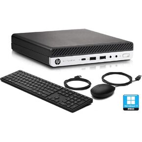 HP EliteDesk 800 G5 High-Performance Mini PC Desktop Computer, 9th Gen Core i5-9500T, 16GB DDR4 Memory, 256GB SSD, Keyboard & Mouse, WiFi, Bluetooth, Support 4K, Windows 10 Pro (Renewed)