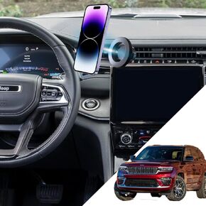 حامل هاتف جيب جراند شيروكي لحامل هاتف MagSafe Grand Cherokee مغناطيسي لملحقات Jeep Grand Cherokee 2022 2023 2024 حامل هاتف Grand Cherokee متوافق مع جميع الهواتف المحمولة in Kuwait