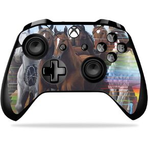 MightySkins Skin Compatible with Microsoft Xbox One X Controller - Horse Stampede | Protective, Durable, and Unique Vinyl Decal wrap Cover | Easy to Apply, Remove, and Change Styles | Made in The USA