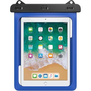 MoKo Waterproof Tablet Case, Tablet Pouch Dry Bag for iPad Mini 6, iPad 9, iPad 9.7 6/5/4/3/2, iPad Pro 9.7, iPad Air 5 10.9/3/2, Samsung Tab S4/ S3/ S2/Tab A 9.7, Galaxy Note 8, Tab E 9.6