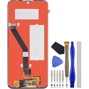 Black Full LCD Digitizer Touch Screen Assembly Replacement for Huawei Y6 (2019) Y6s (2019) Y6 Pro (2019) 6.09" with Tool Kit
